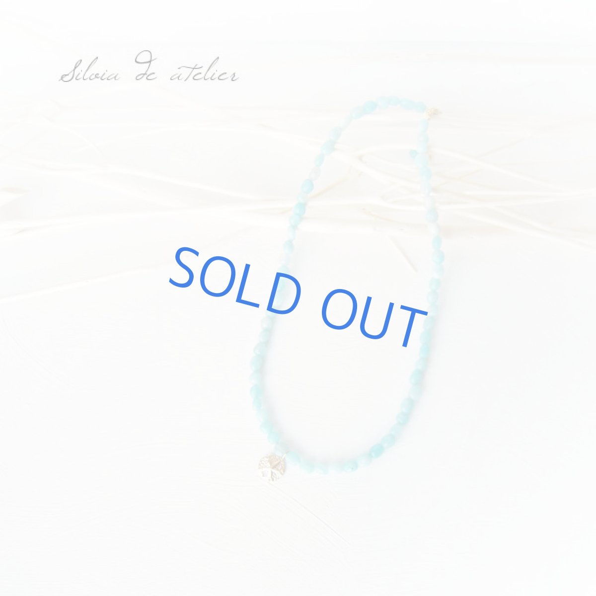 画像3: 14kgfサンドダラー アマゾナイト ショートネックレス (3)