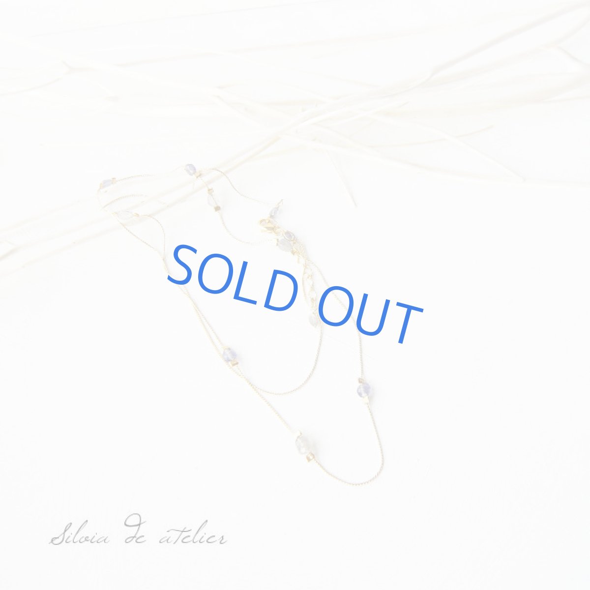 画像3: ラブラドライト＆アイオライト　ゴールドストリングスチェーンロングネックレス (3)