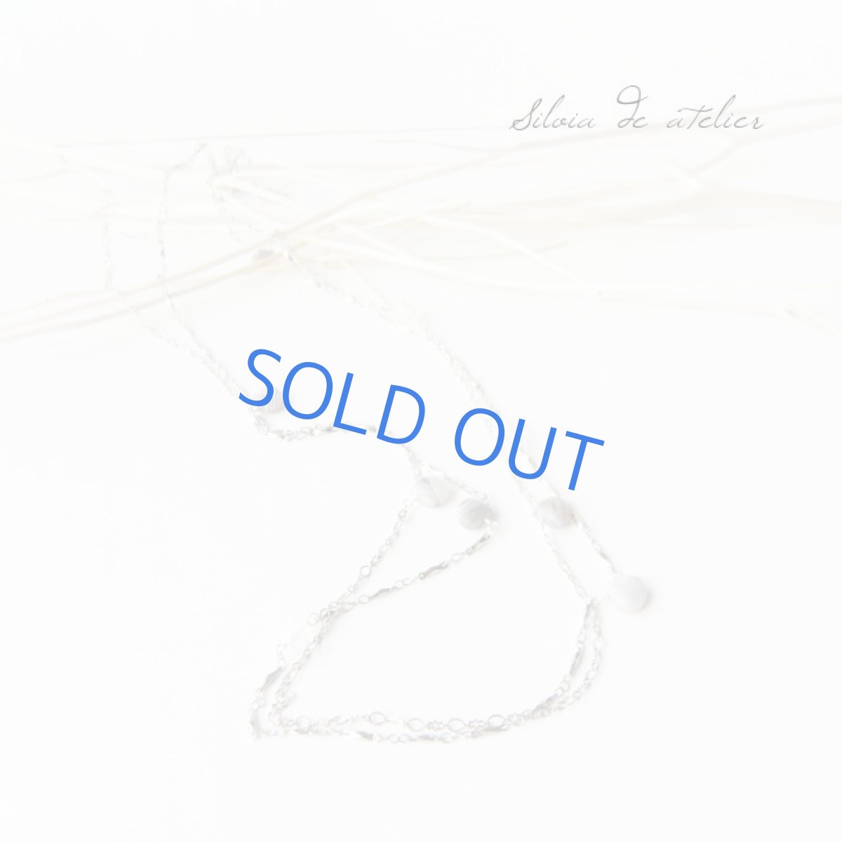 画像4: ボツワナアゲート＆クリスタル　シルバーチェーン2連ロングネックレス (4)