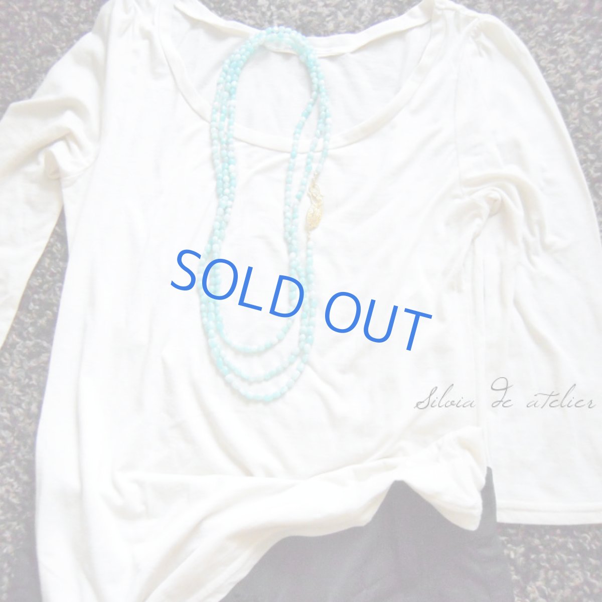 画像2: トルコ製金具 アマゾナイト スーパーロングネックレス (2)