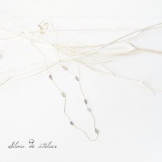 画像4: ラブラドライト＆アイオライト　ゴールドストリングスチェーンロングネックレス (4)