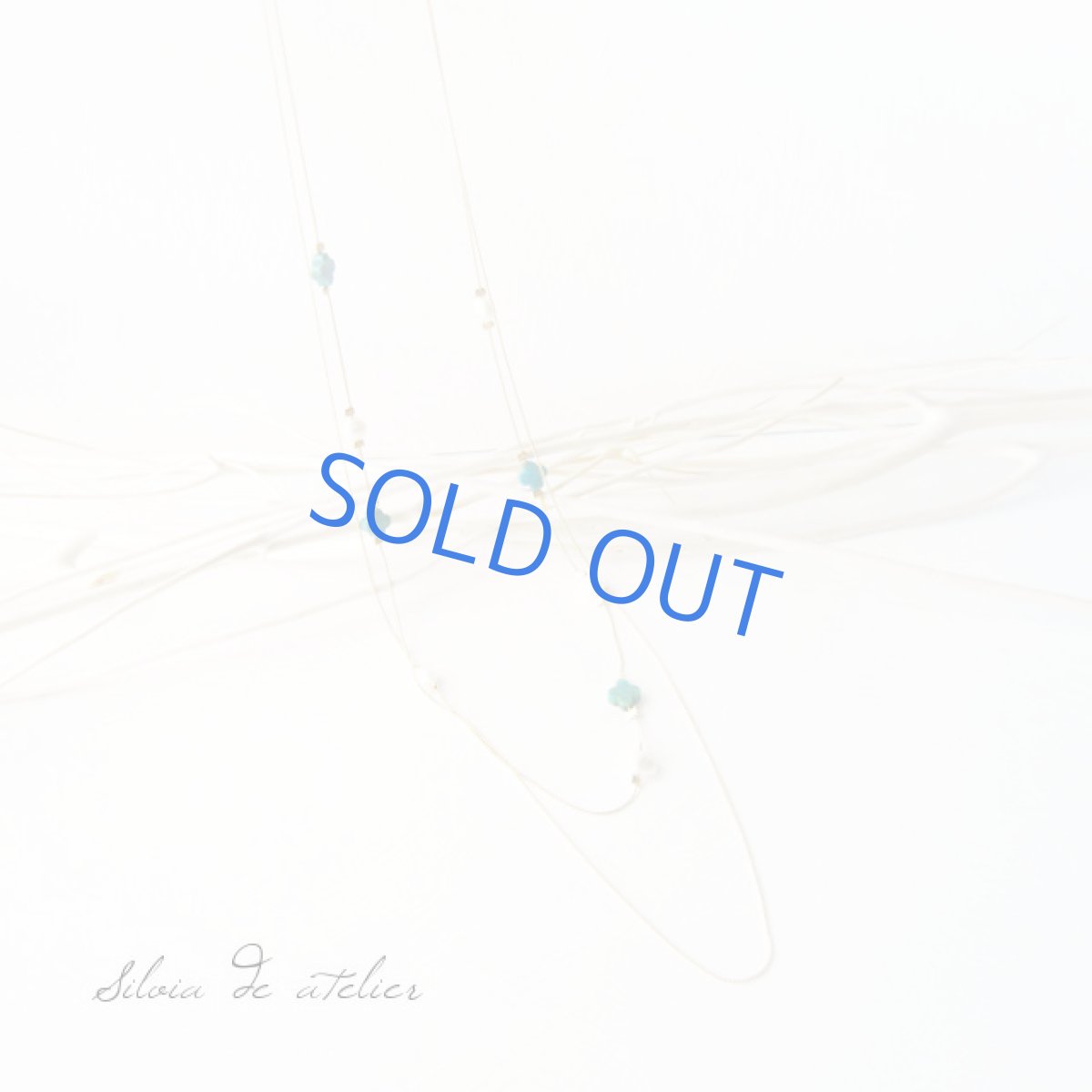 画像3: 天然ブルーターコイズフラワー&淡水パール ゴールドストリングスチェーン2連ロングネックレス (3)