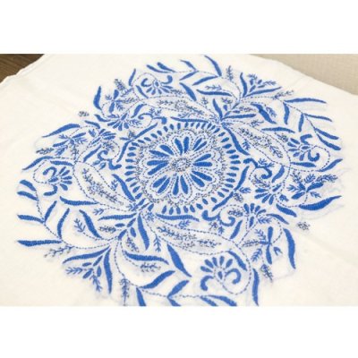 画像1: ラスト1点♪SELECT☆サーモンピンク　インド製　ビーズ刺繍コットンストール