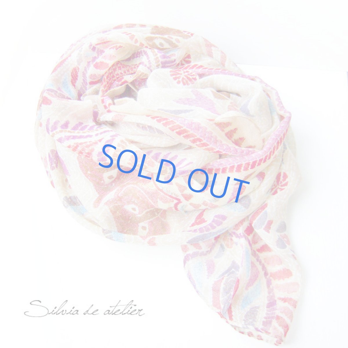 画像2: SELECT☆アニマルエスニック 大判ストール コーヒーカラー (2)