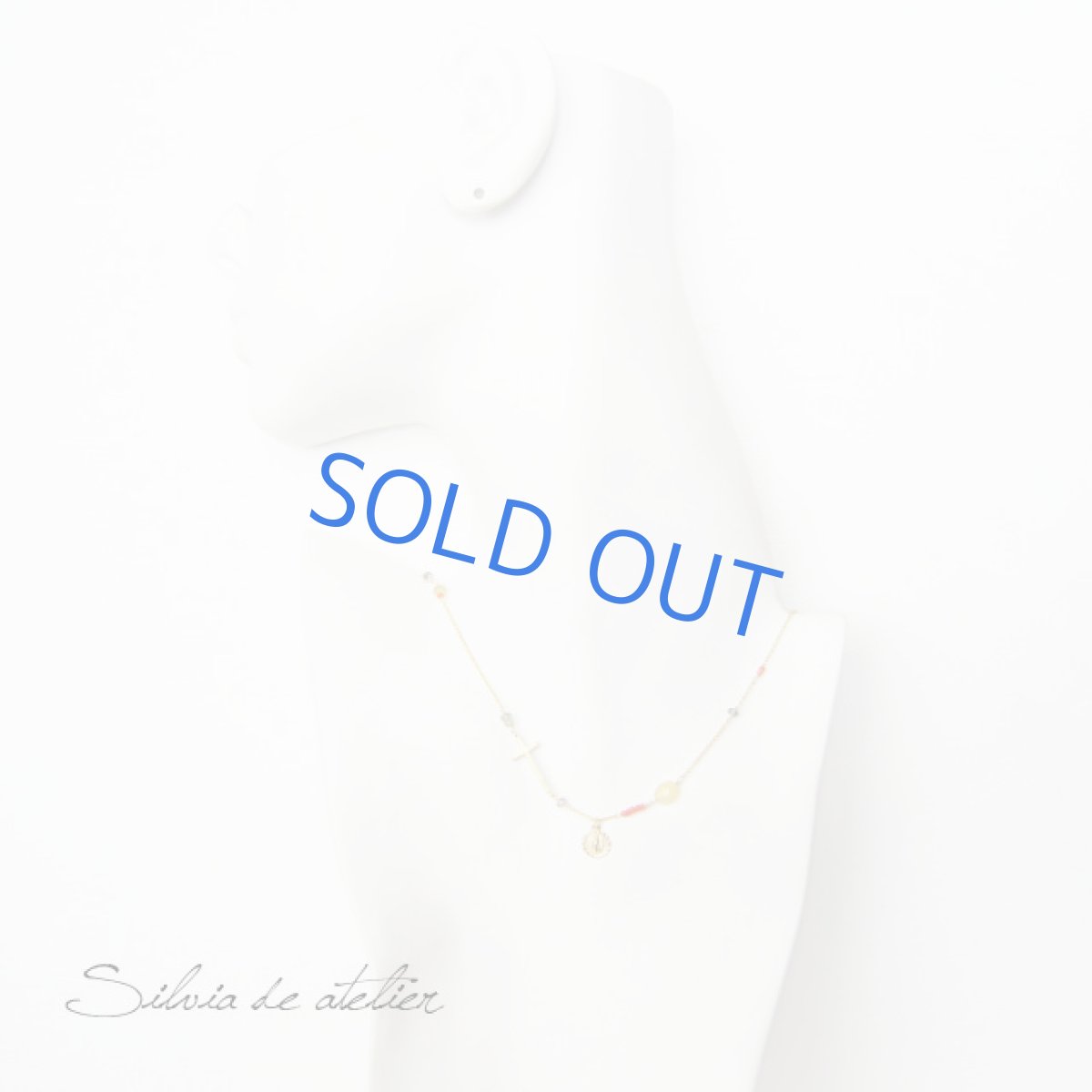 画像3: 南米ロザリオ風 クロスチャーム コーラルイエローオパール14kgfネックレス (3)