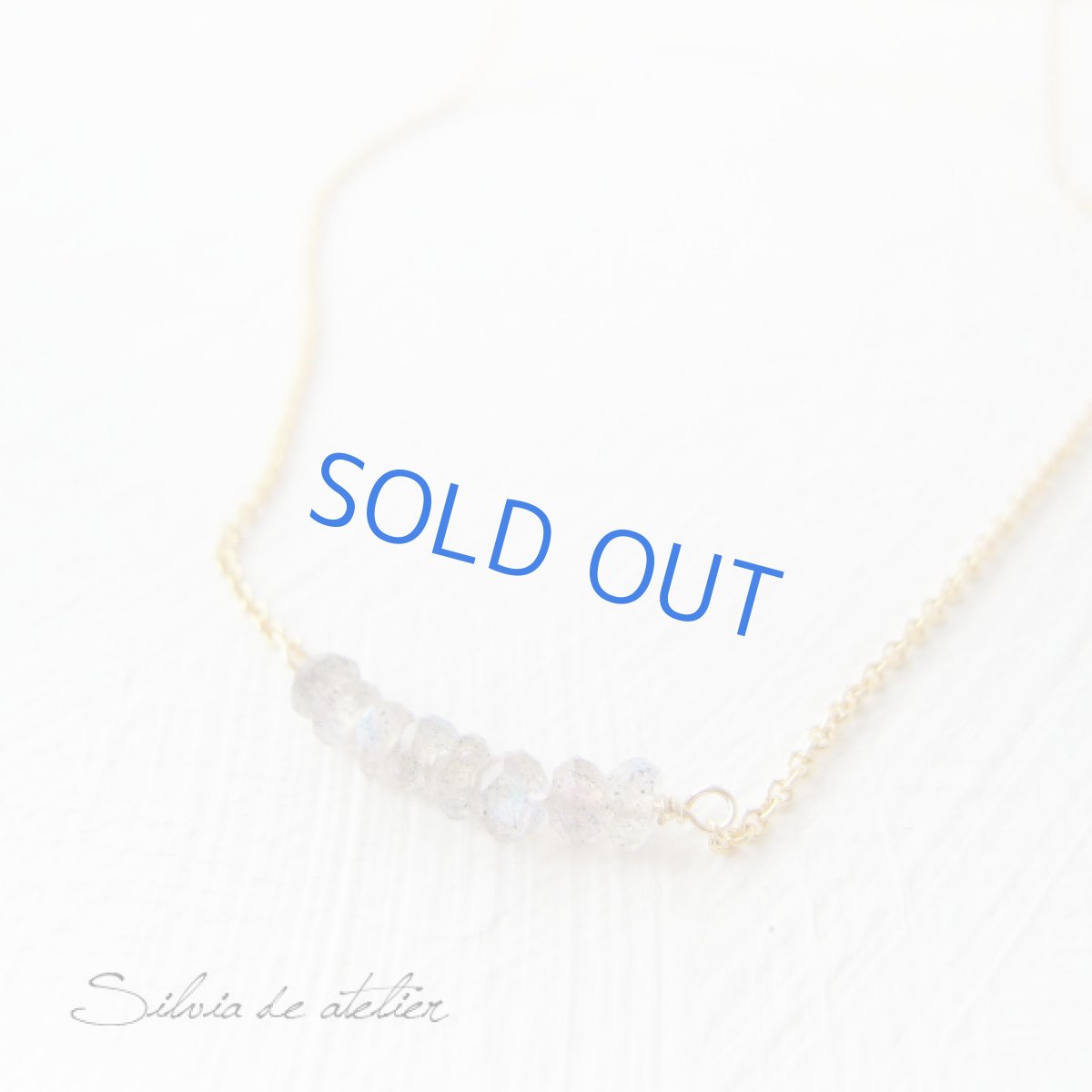 画像2: AAAラブラドライト　ライン　14kgfネックレス (2)