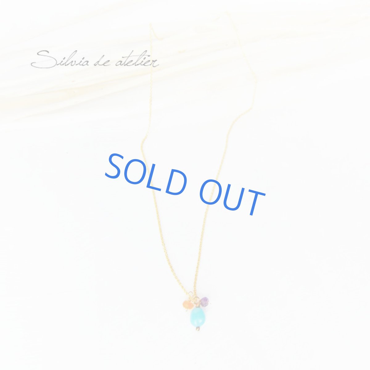 画像2: 小粒アマゾナイトタンブル　カーネリアンアメジスト　3ストーン14kgfネックレス (2)