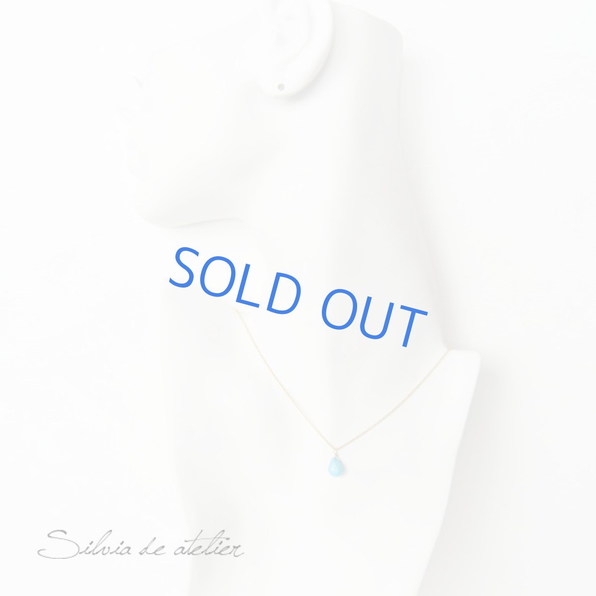 画像3: スリーピングビューティー ターコイズ ペアシェイプ 14kgfネックレス (3)