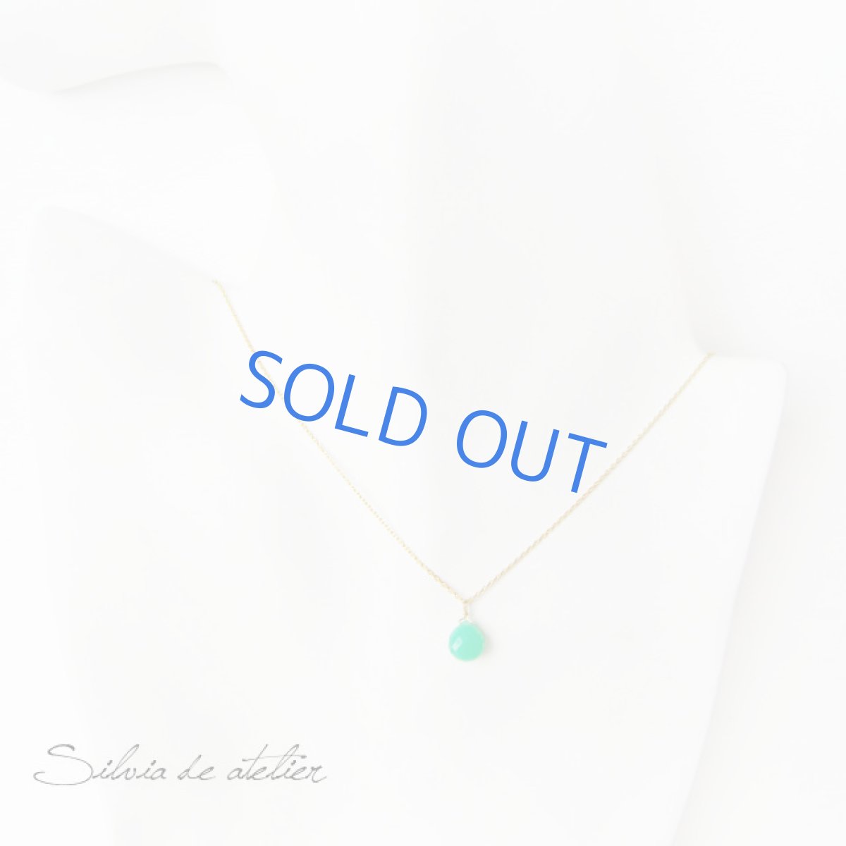 画像4: クリソプレーズ マロンドロップ 一粒 14kgfネックレス (4)