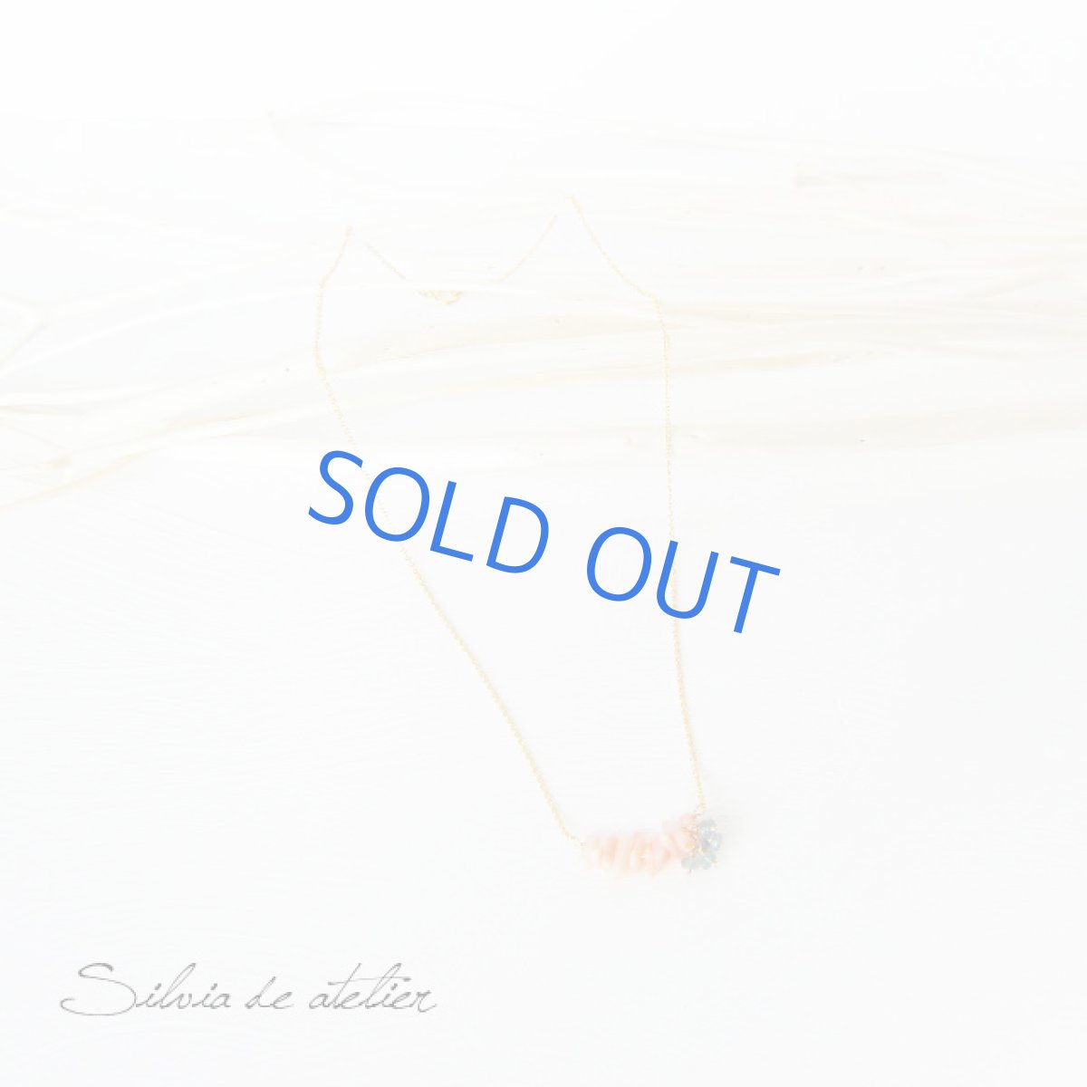 画像2: ピンクコーラル　グリーンアパタイトフリンジ　14kgfネックレス (2)