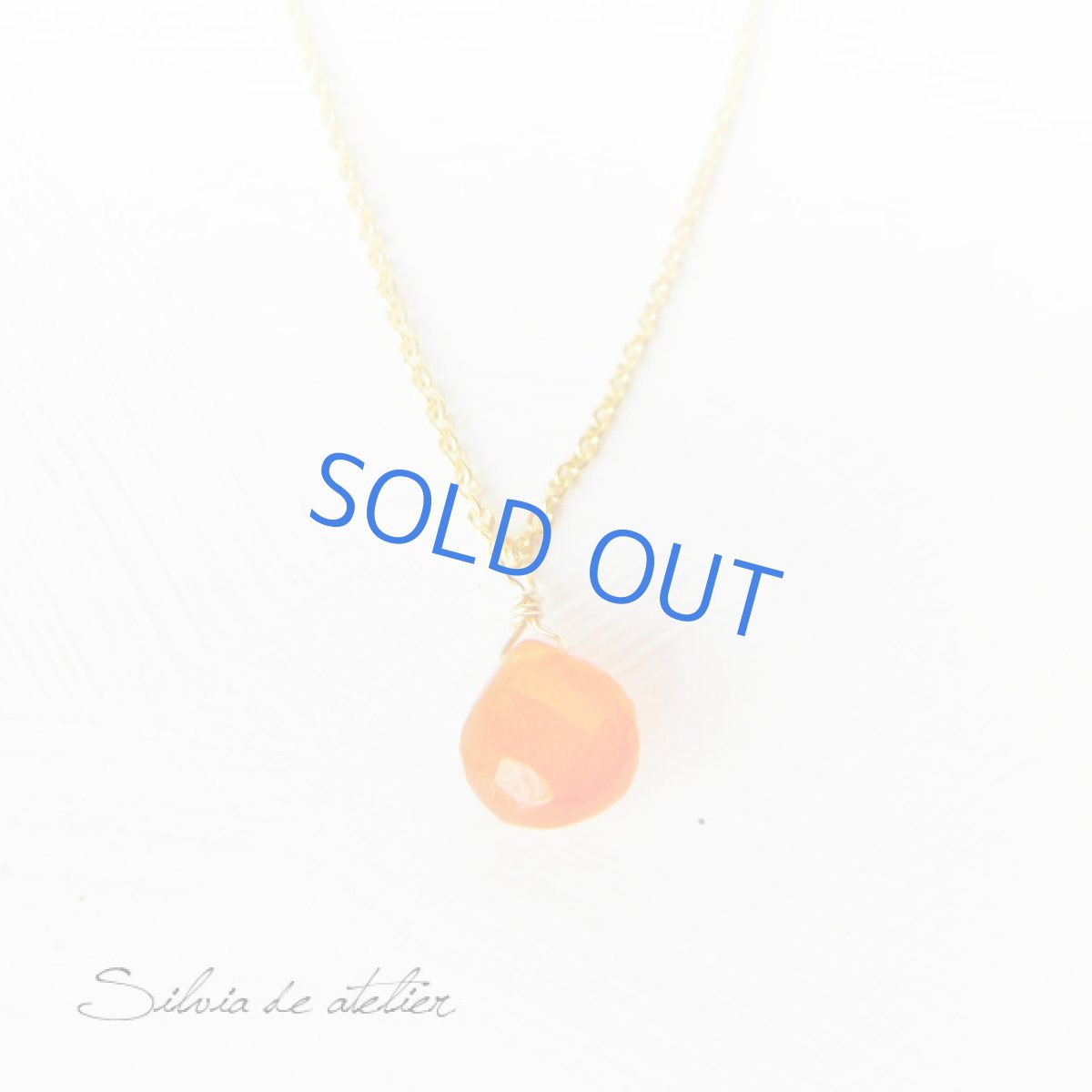 画像2: カーネリアン マロンドロップ 一粒 14kgfネックレス (2)