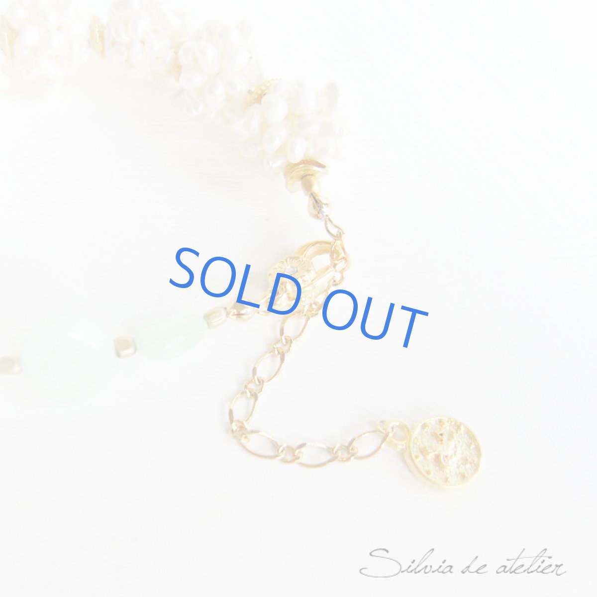 画像4: フローライト&アメジスト タンブル 淡水パールボール ブレスレット (4)