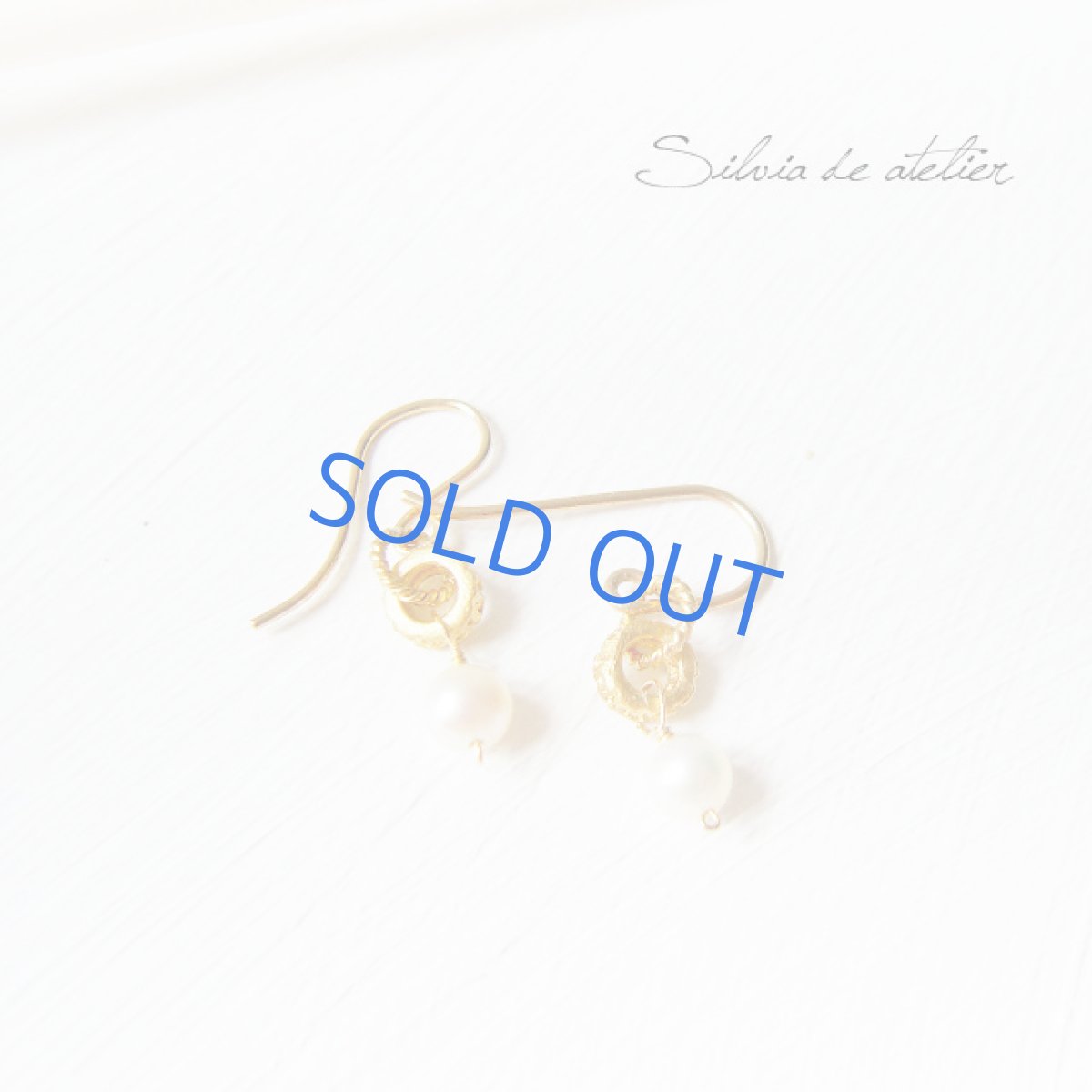 画像2: プチ淡水パール ダブルリング 14kgfピアス (2)