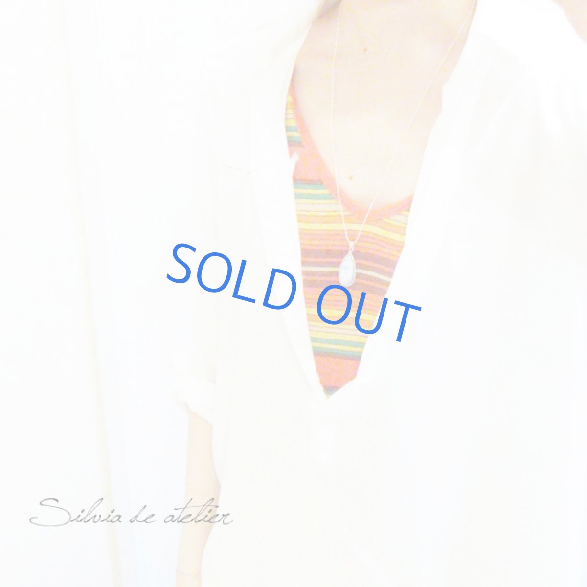 画像5: 【宅配送料無料!】AAA大粒高品質 涙型カリビアンラリマール silver925フレーム チェーン&鹿革コード付 (5)