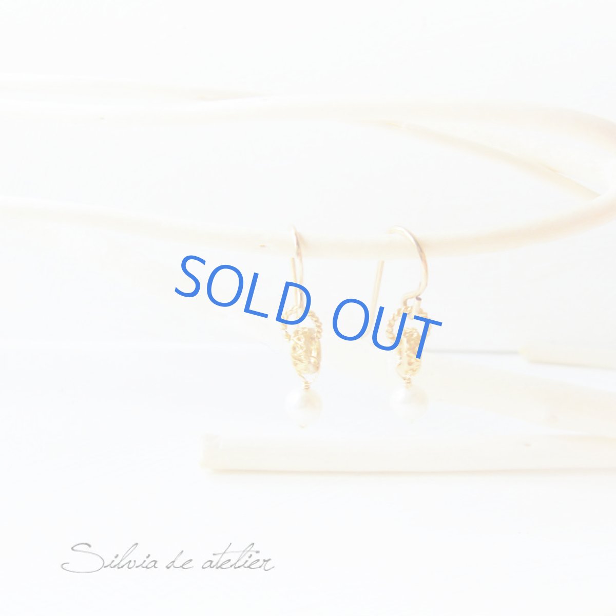 画像4: プチ淡水パール ダブルリング 14kgfピアス (4)