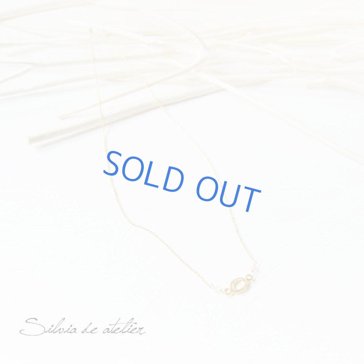 画像3: シトリンフレーム オレンジサファイヤ 14kgfネックレス (3)