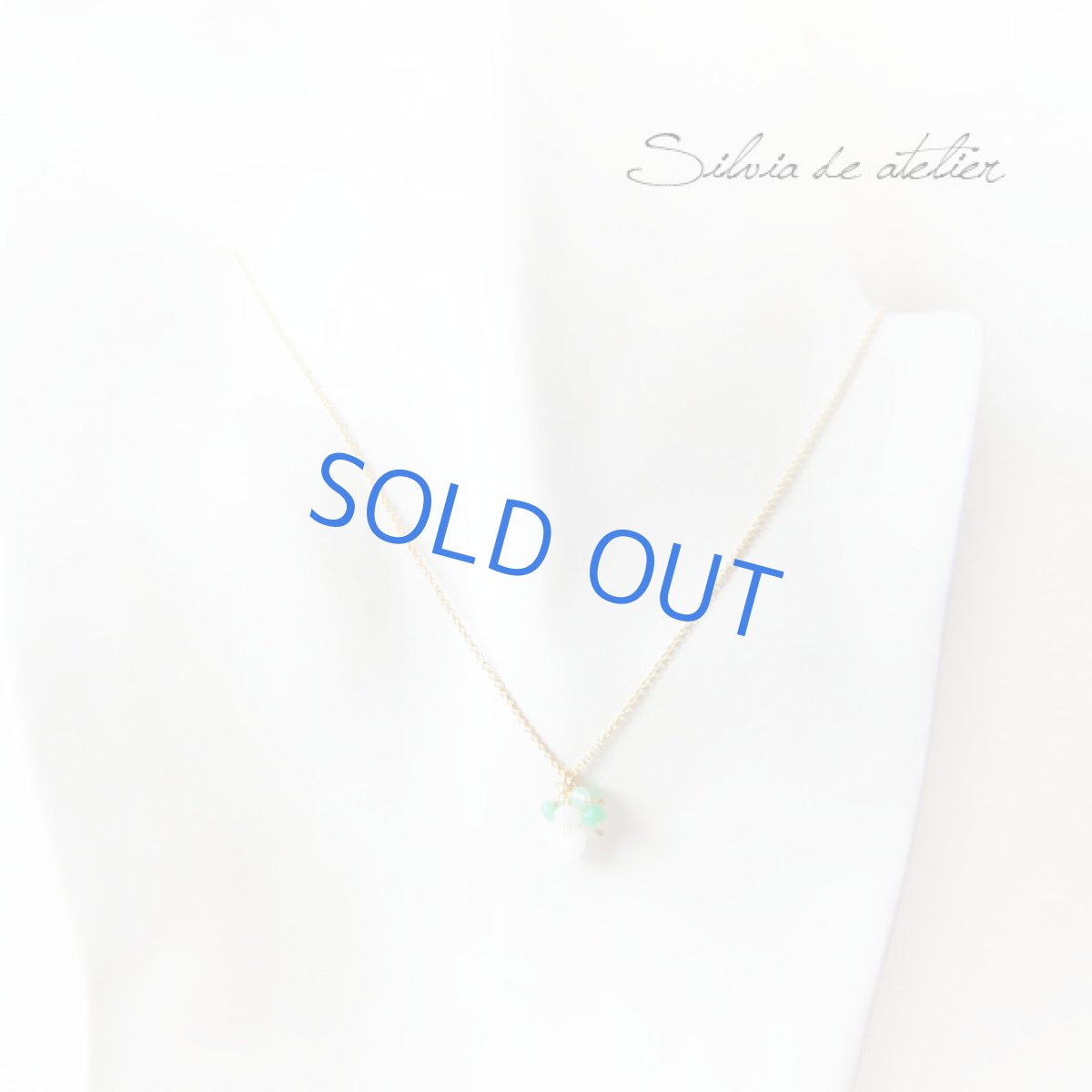 画像4: ホワイトジェイドマロン クリソプレイズボタン 14kgfネックレス (4)