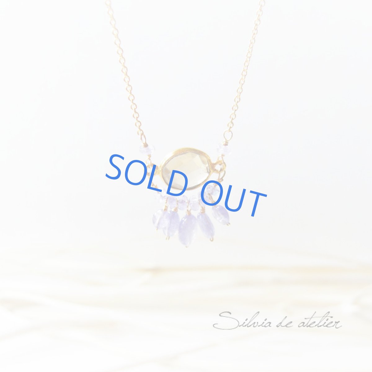 画像2: シャンデリアネックレス ビアクォーツタンザナイト 14kgfネックレス (2)