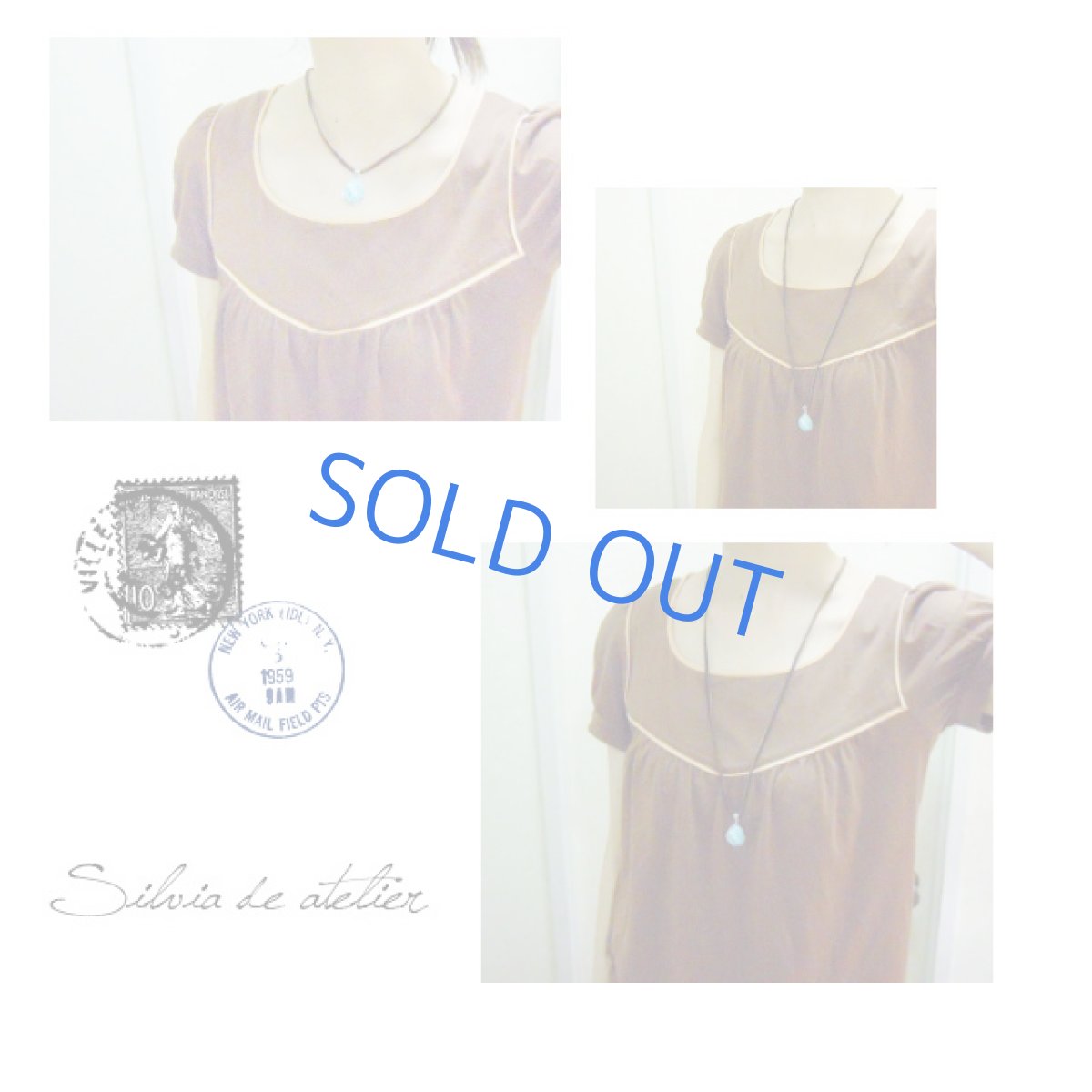 画像3: AAA高品質 カリビアンラリマール silver925フレーム チェーン&鹿革コード付(パターンB) (3)