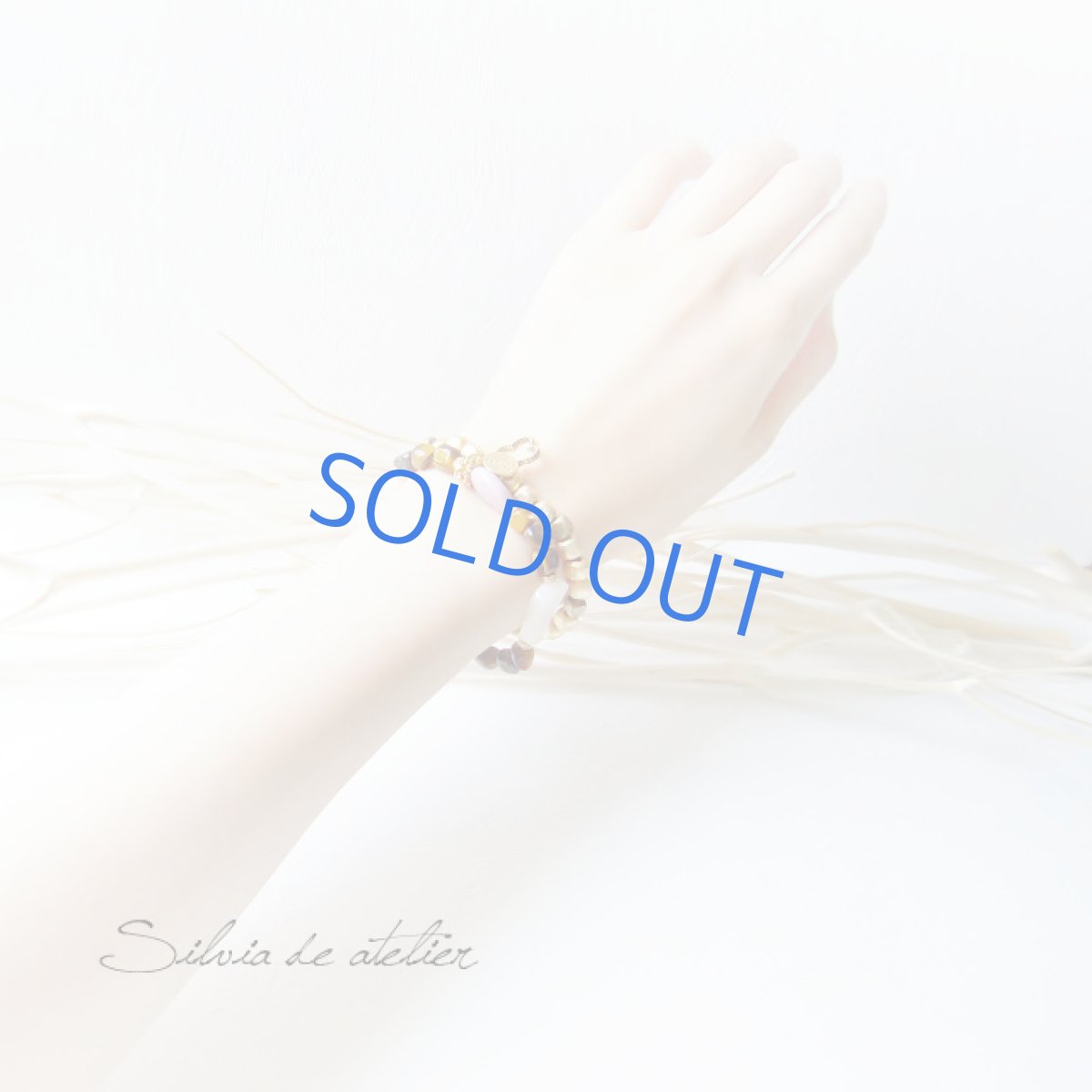 画像4: タイガーアイ＆メタルビーズ　カイヤナイト　フォスフォシデライト　2連ブレスレット (4)