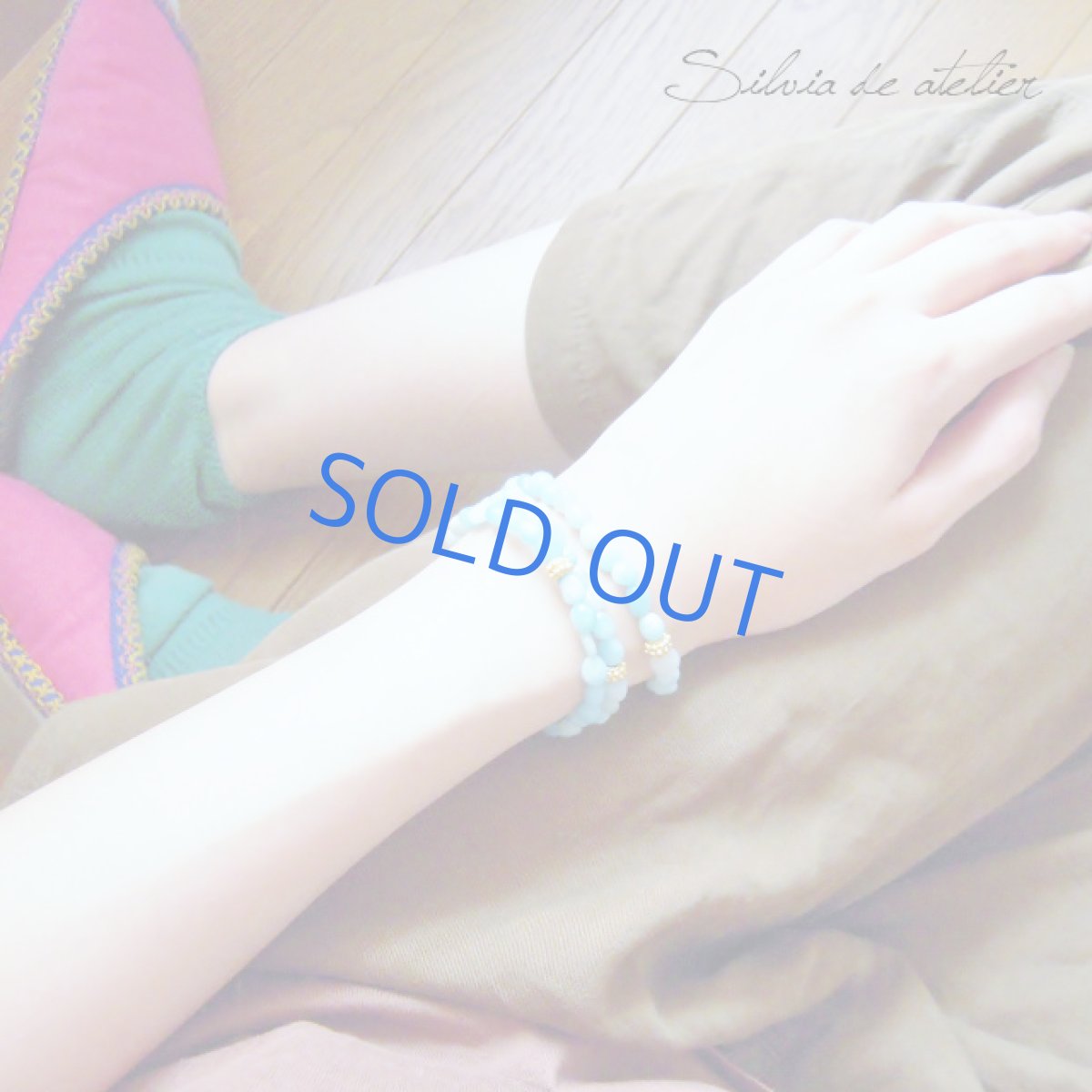 画像3: ペルー産アマゾナイト タンブル 3連ブレスレット (3)