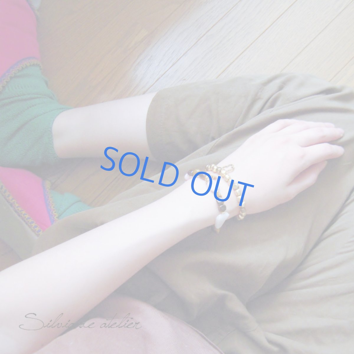 画像3: タイガーアイ＆メタルビーズ　カイヤナイト　フォスフォシデライト　2連ブレスレット (3)