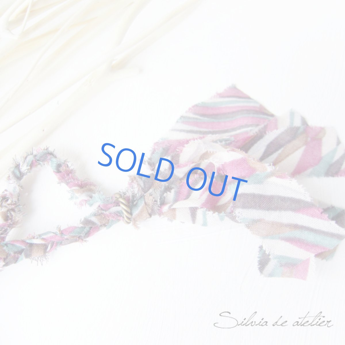 画像2: コットンコード編みこみ　カレンシルバーチャーム（ダイヤ） (2)