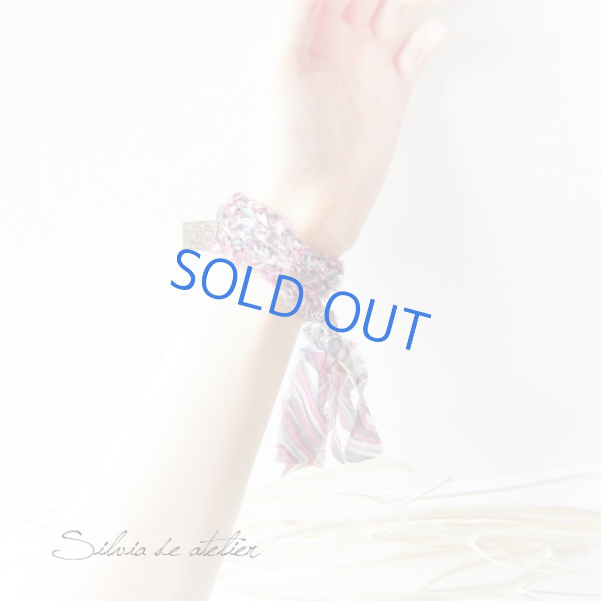 画像5: コットンコード編みこみ　カレンシルバーチャーム（ダイヤ） (5)