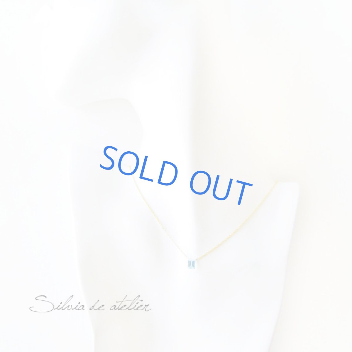 画像4: ブルートパーズスクエアジェムカット 一粒 14kgfネックレス (4)