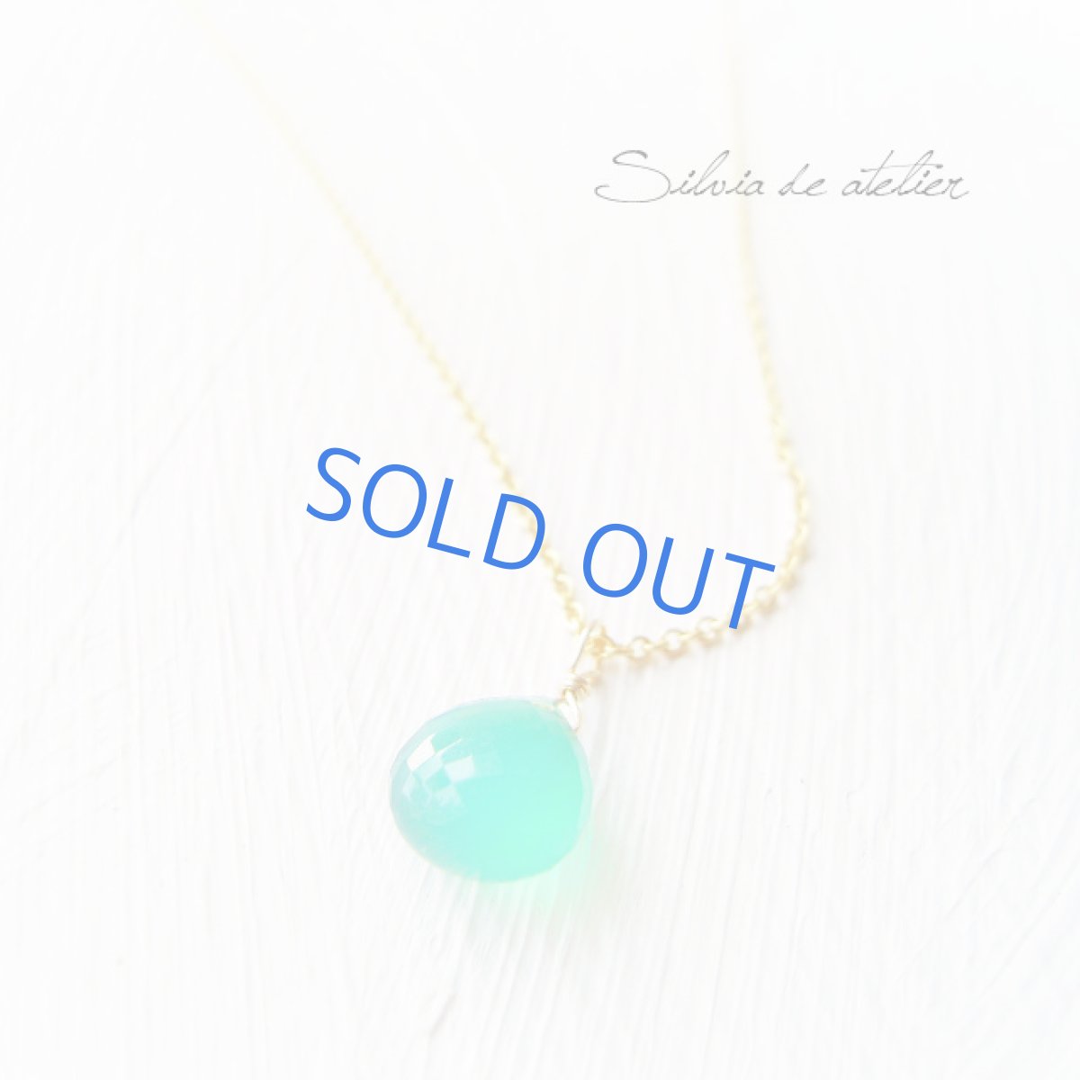 画像2: グリーンオニキスマロンドロップ　一粒　14kgfネックレス (2)