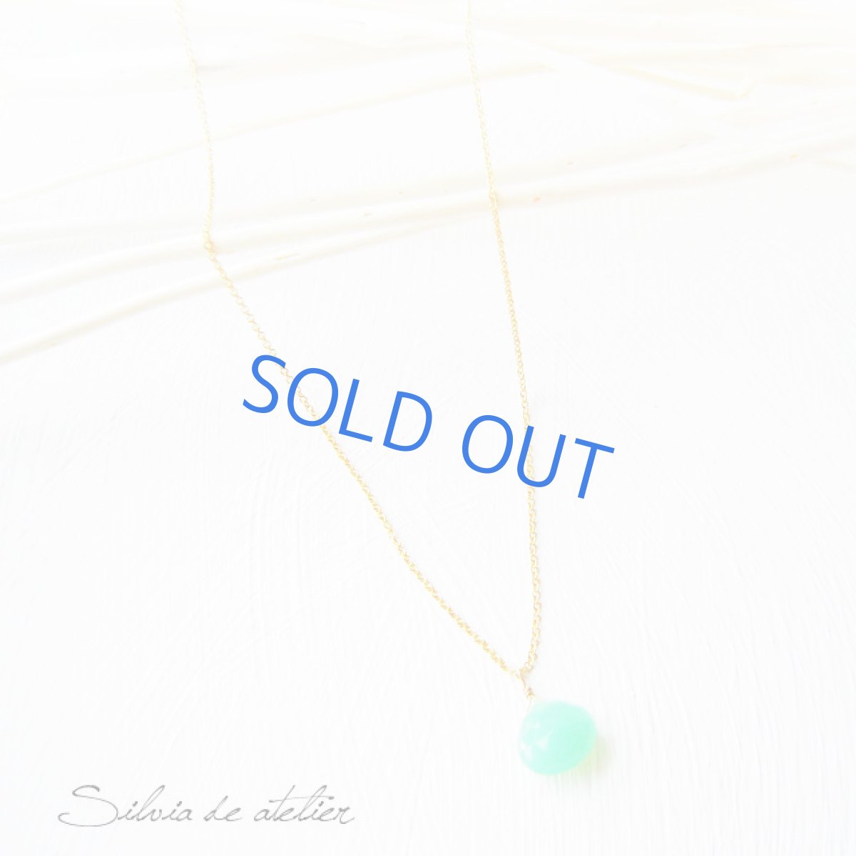 画像2: クリソプレイズマロンドロップ　一粒　14kgfネックレス (2)