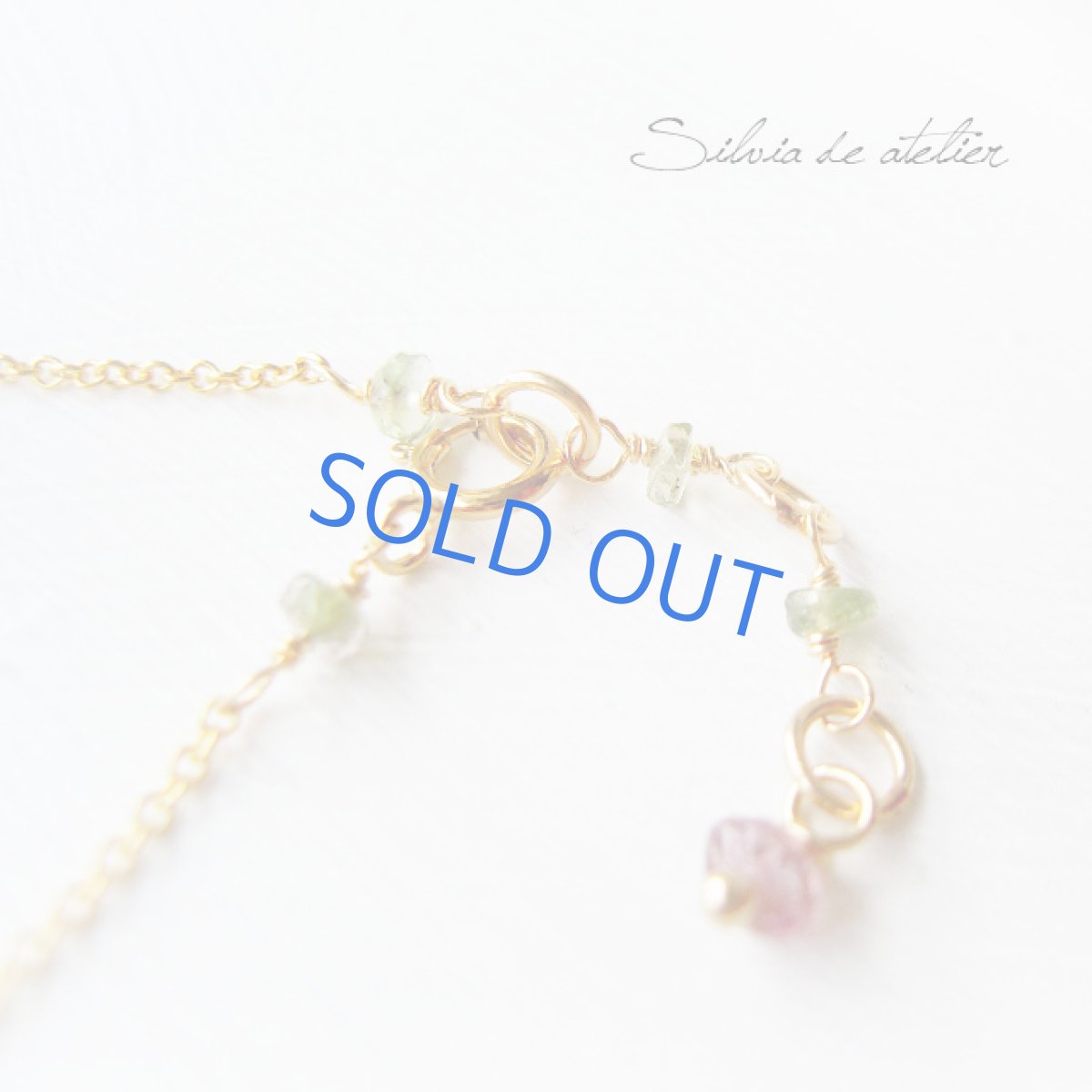 画像2: シャンパンクォーツ　ロードライトガーネット　14kgfブレスレット (2)