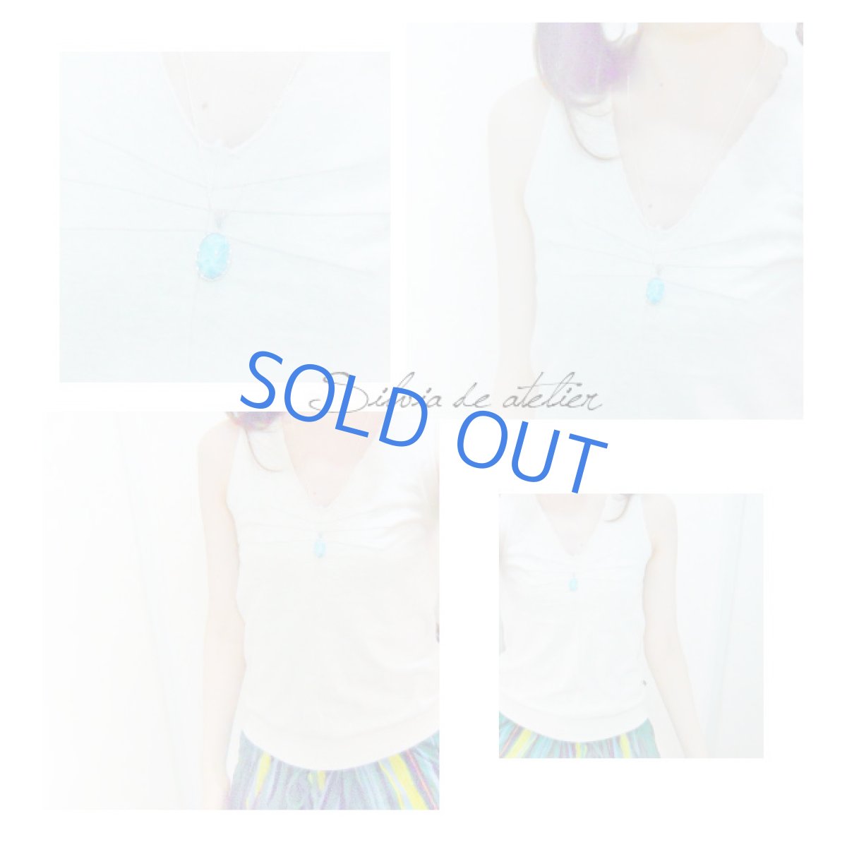 画像3: 【宅配送料無料！】AAA+高品質　カリビアンラリマール　silver925フレーム　チェーン＆鹿革コード付(小さ目オーバル） (3)