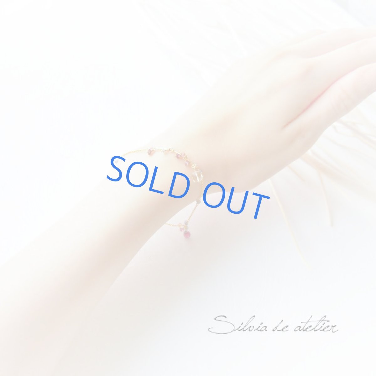 画像3: シャンパンクォーツ　ロードライトガーネット　14kgfブレスレット (3)