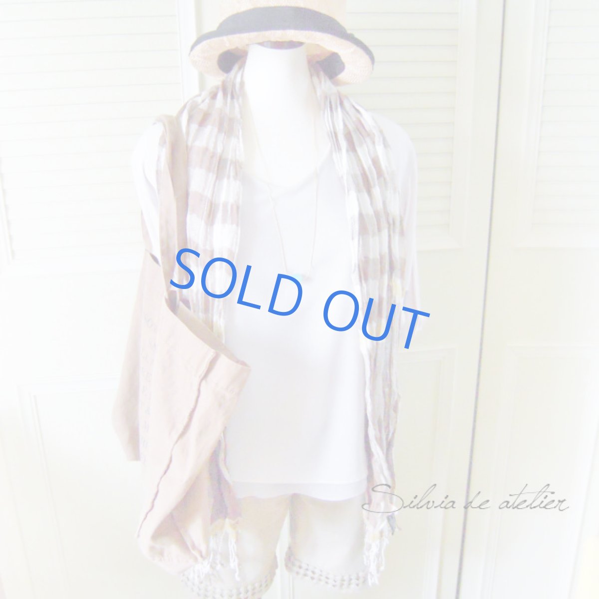 画像5: シーブルーカルセドニータンブル　ゴールドストリングスチェーン　ロングネックレス (5)