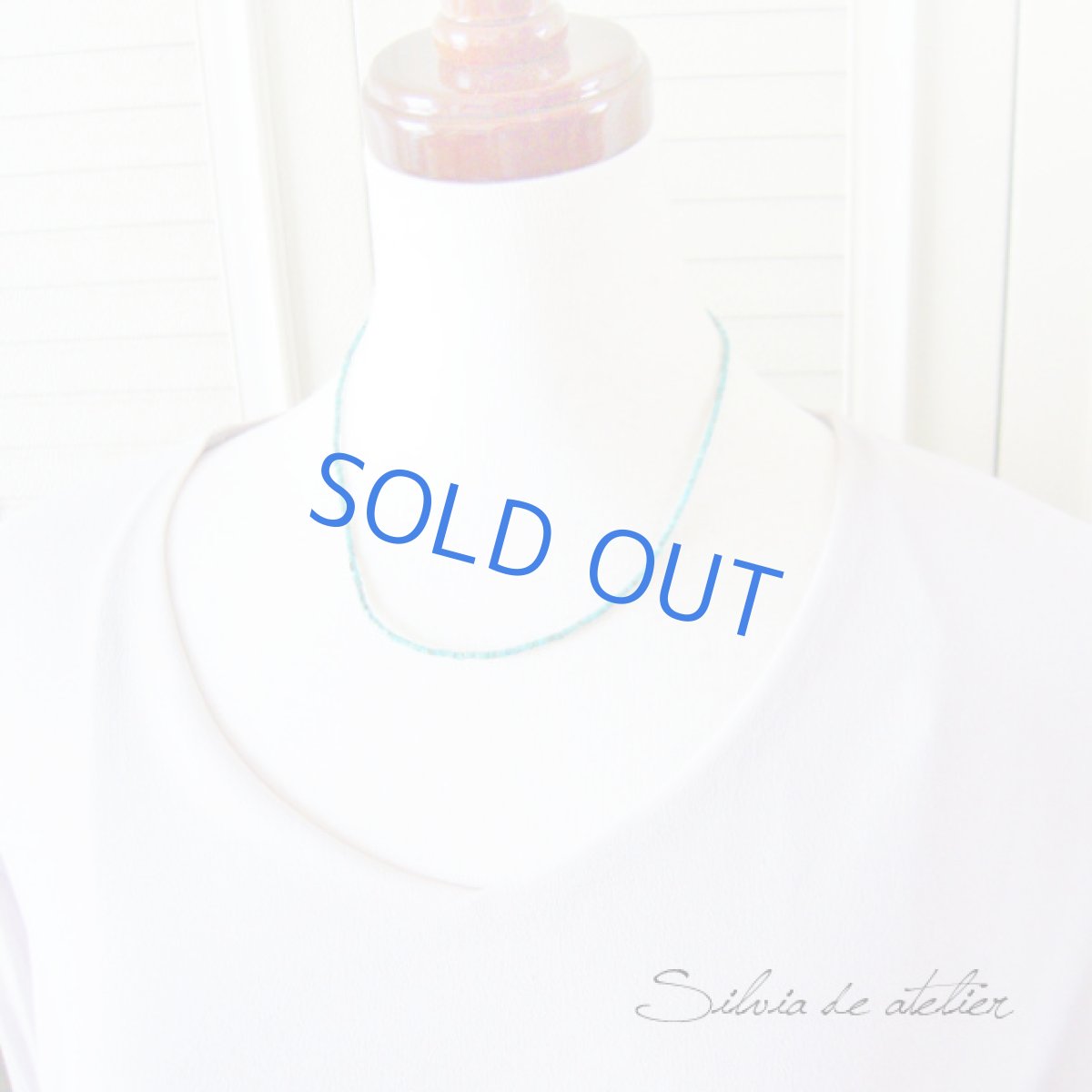 画像4: ２WAY　母岩付クリソプレイズチャーム　ブルーターコイズ　ショートネックレス (4)