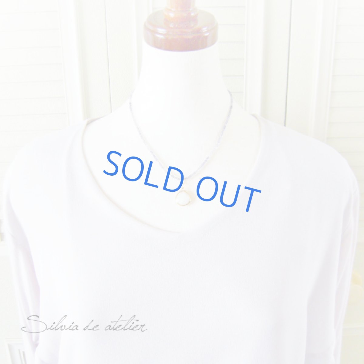 画像5: 2WAY レインボームーンストーン　アイオライト　ショートネックレス (5)