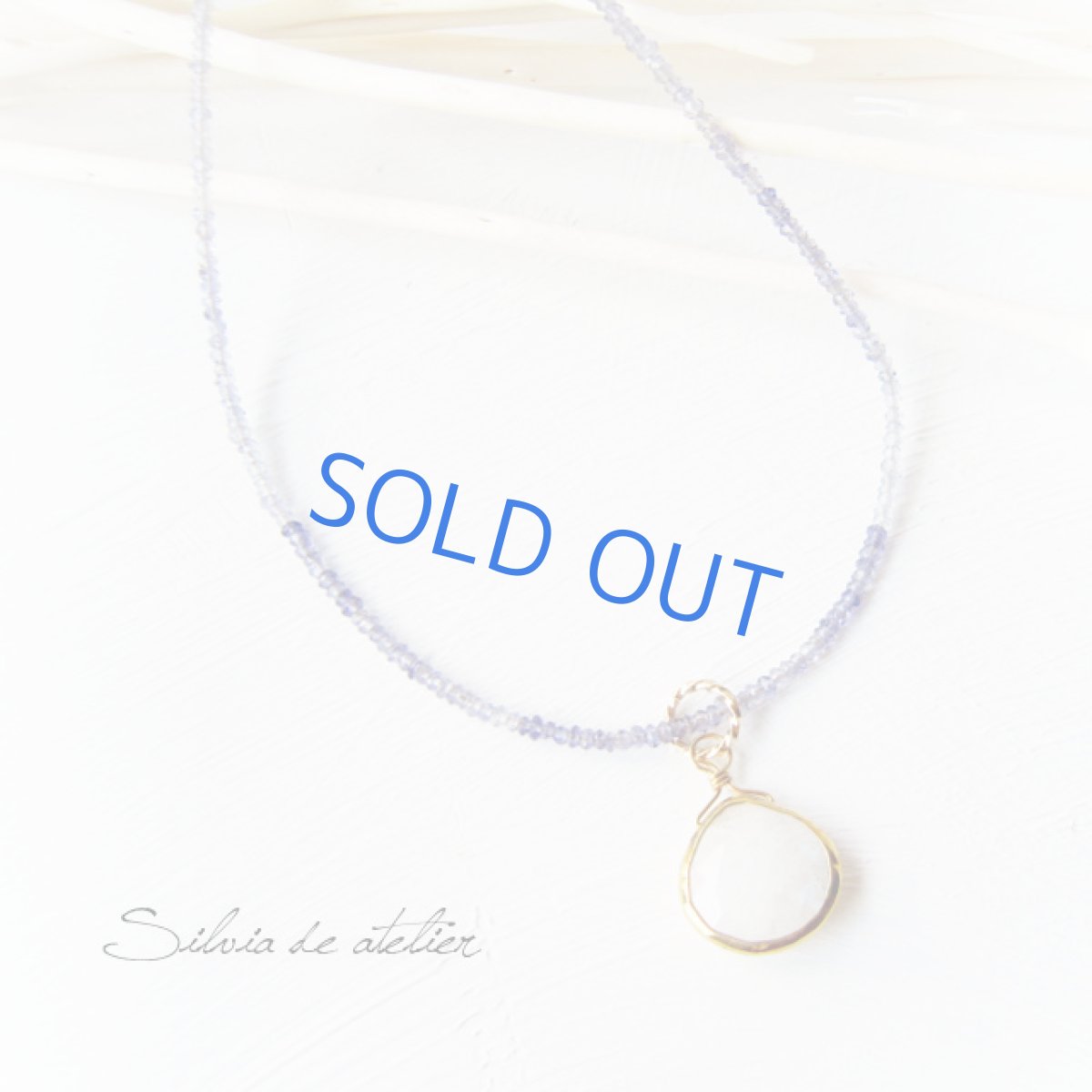 画像3: 2WAY レインボームーンストーン　アイオライト　ショートネックレス (3)