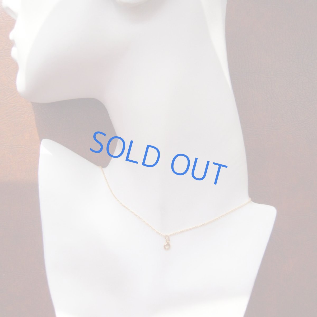 画像2: 【訳あり半額】14Kフレーム　天然プチダイヤモンド　ブラウンカラーマロン　14kgfネックレス (2)