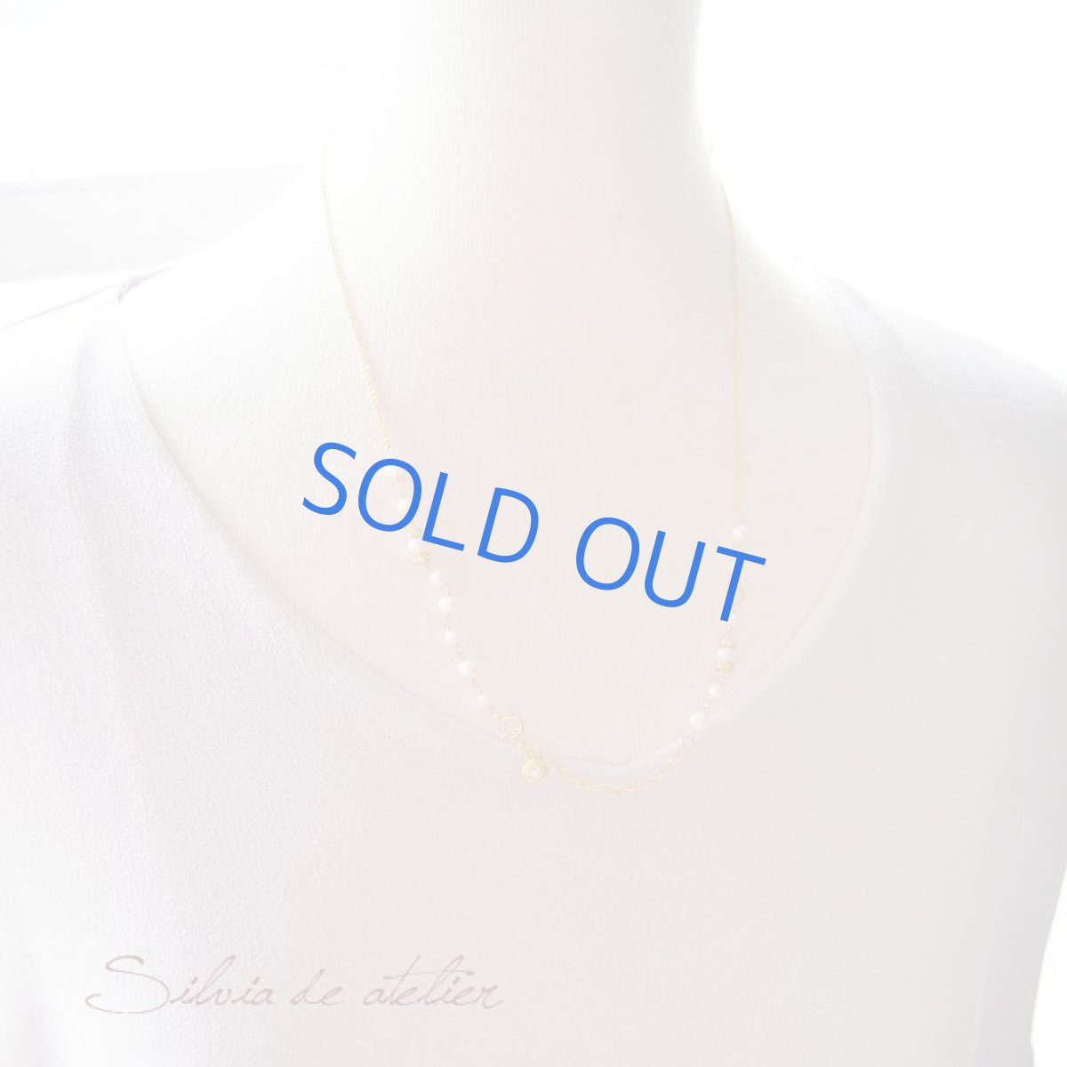 画像5: ３WAYホワイトパール　＆オパール　ロング14kgfネックレス (5)