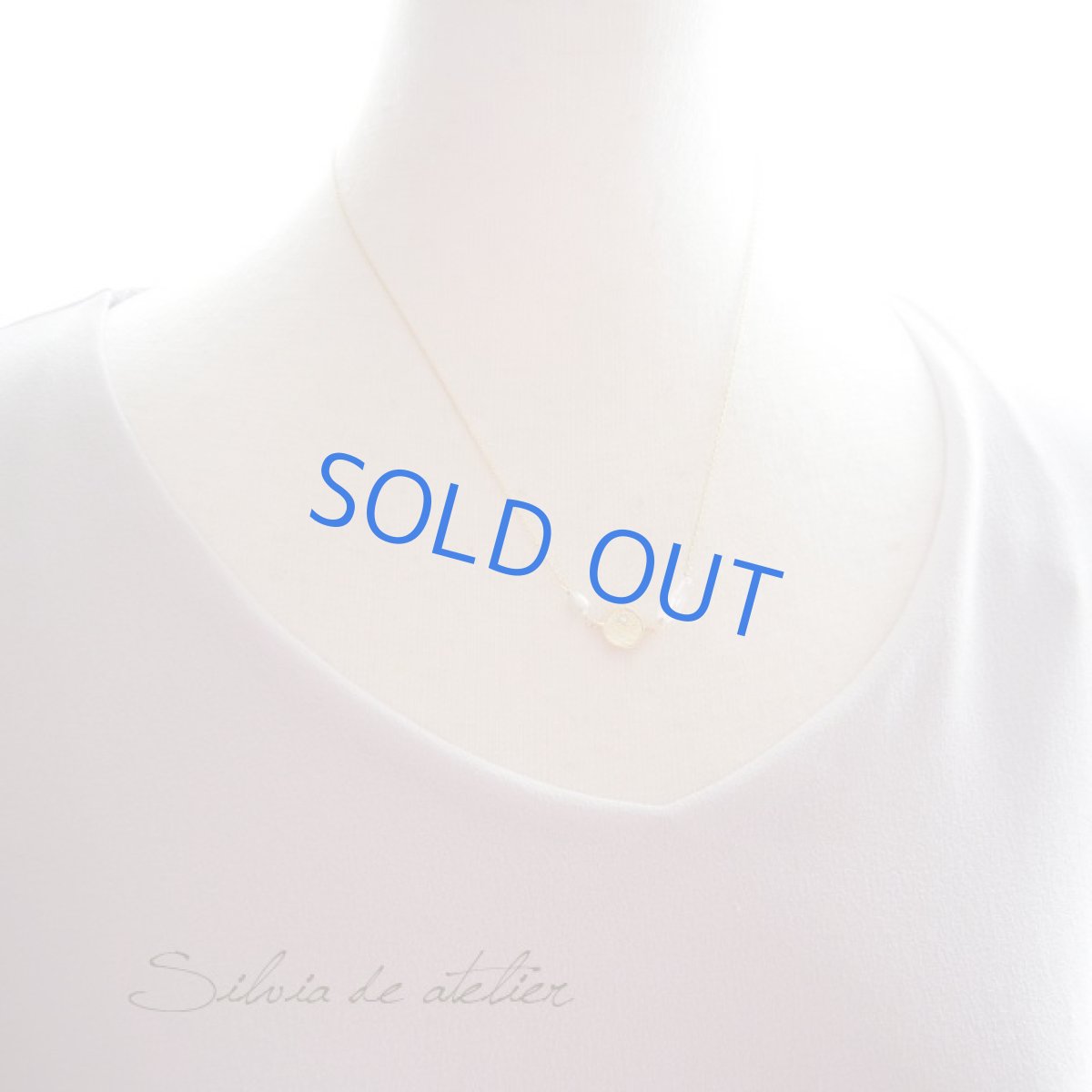 画像4: 残り1点・フルムーンチャーム　クリスタルパール　14ｋｇｆネックレス (4)