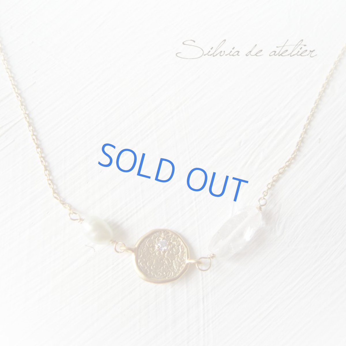 画像3: 残り1点・フルムーンチャーム　クリスタルパール　14ｋｇｆネックレス (3)