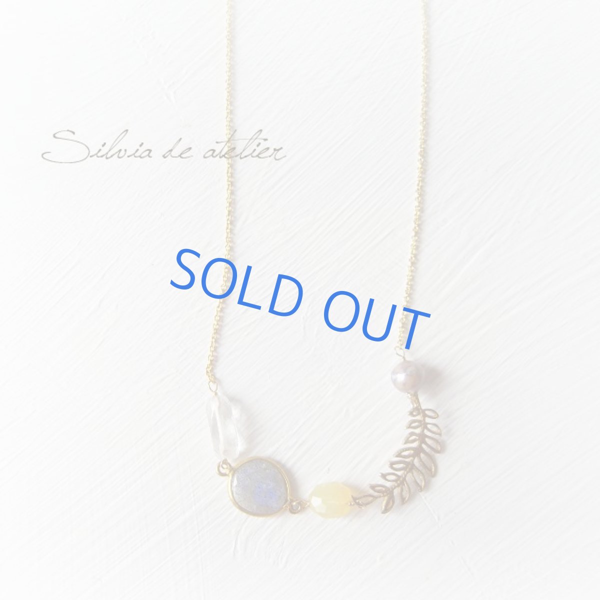 画像2: ミリアムハスケルリーフチャーム　ラブラドライト　14ｋｇｆネックレス (2)