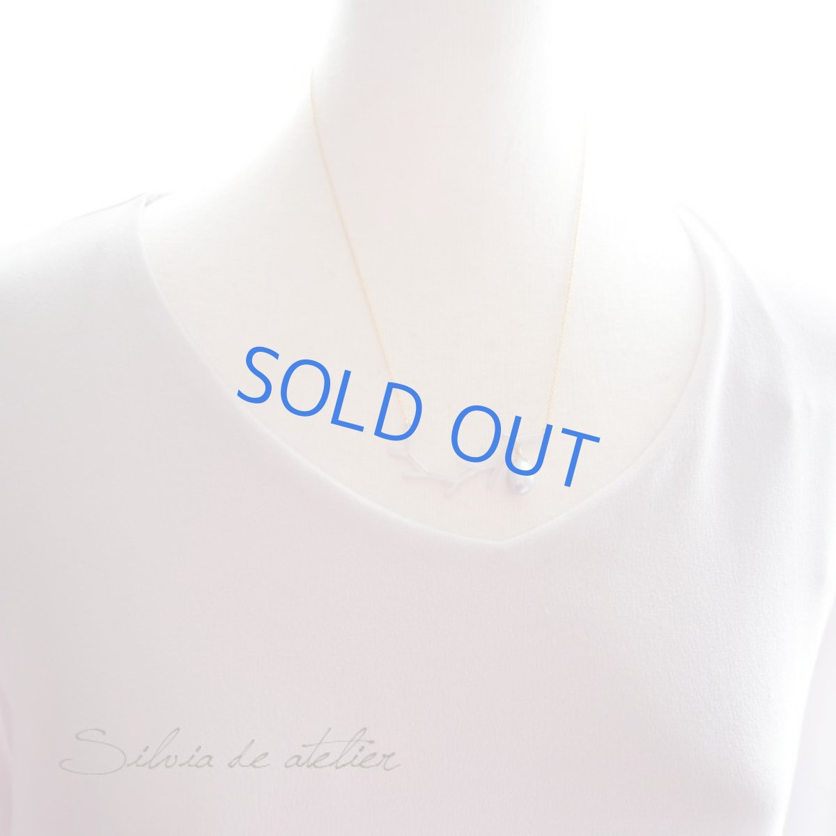 画像3: グレーパールドロップ　　シルバー鹿の角チャーム　14ｋｇｆネックレス (3)