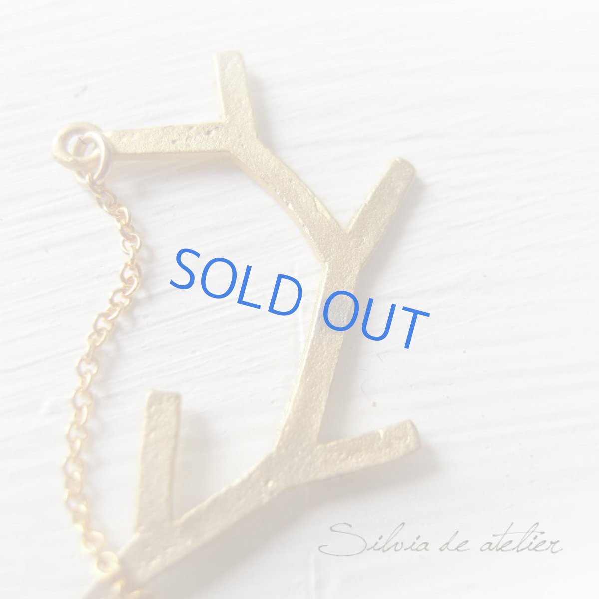 画像4: グレーパールドロップ　　シルバー鹿の角チャーム　14ｋｇｆネックレス (4)