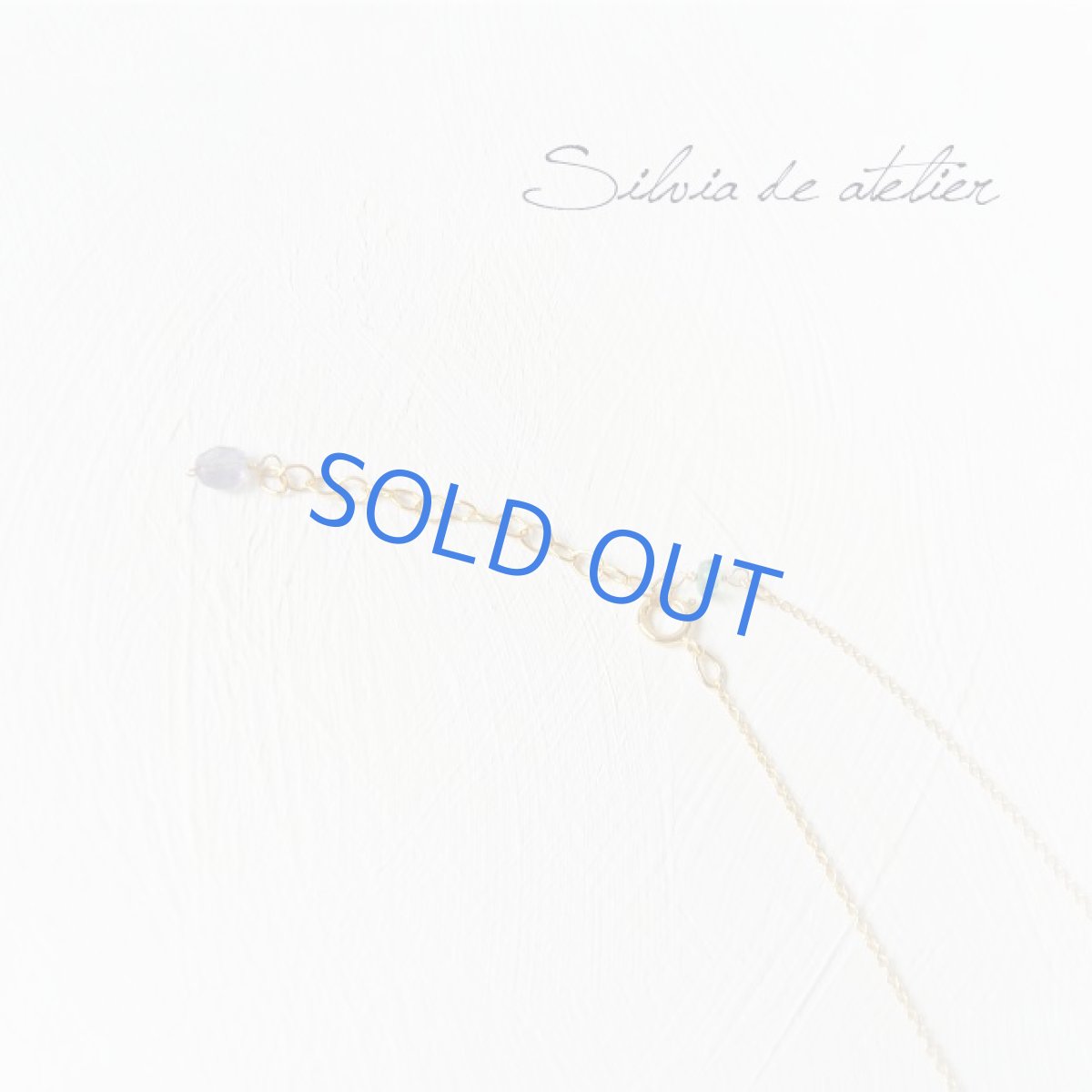 画像2: カリビアンラリマール　タブレット　14ｋｇｆネックレス（アイオライトアジャスター付） (2)