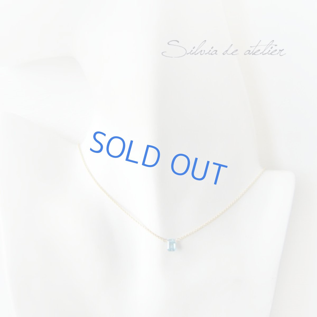 画像4: <訳あり＞ブルーアパタイト　レクタングルジェムカット　14ｋｇｆネックレス　 (4)