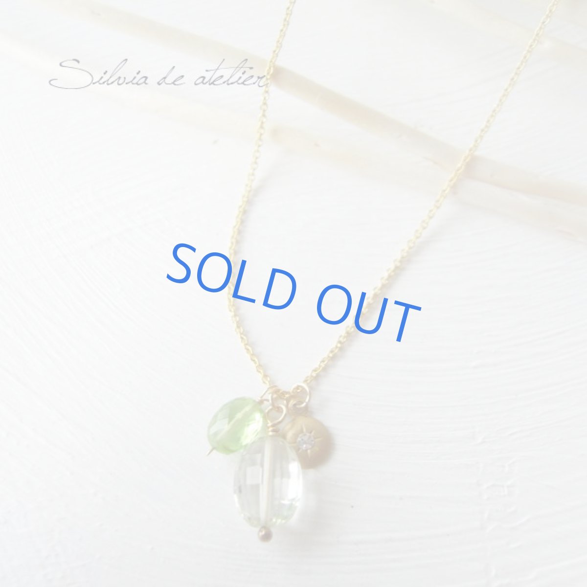 画像2: グリーンアメジスト　ペリドット　チャーム　14ｋｇｆネックレス　 (2)