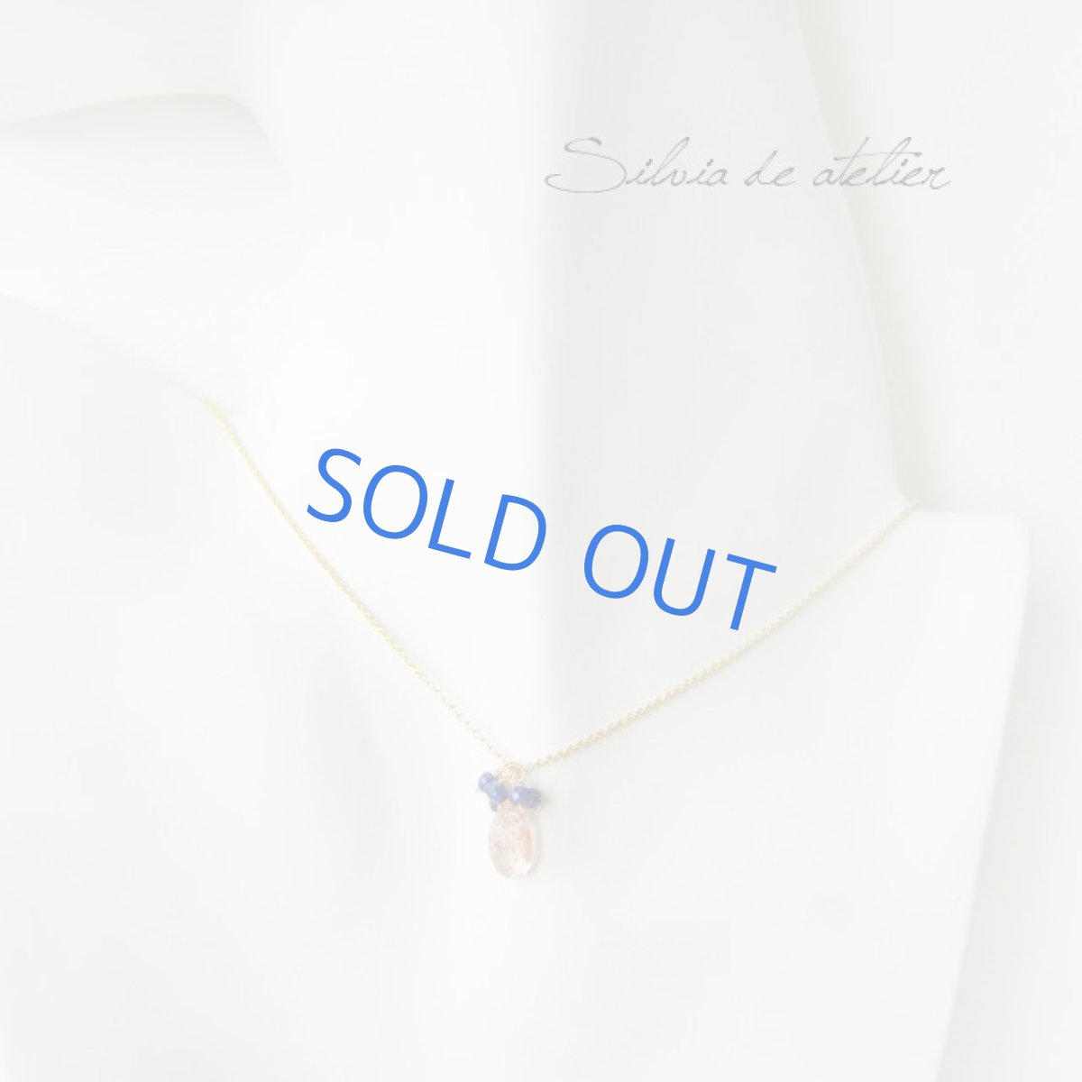 画像3: サンストーンペアシェイプ　ラピスラズリ　14ｋｇｆネックレス　 (3)