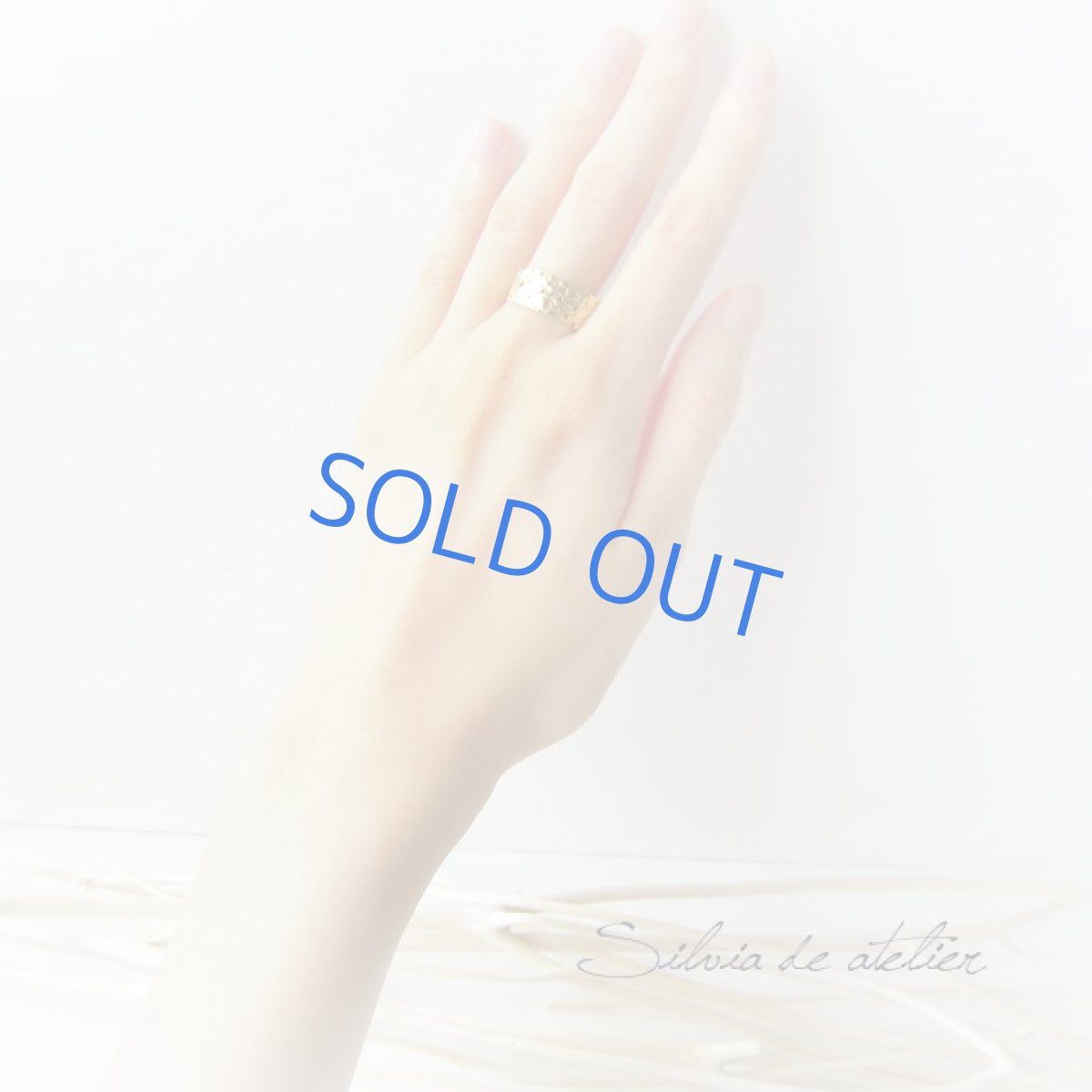 画像3: 残り1点 天然ターコイズ　マットゴールド　リング　約13号 (3)